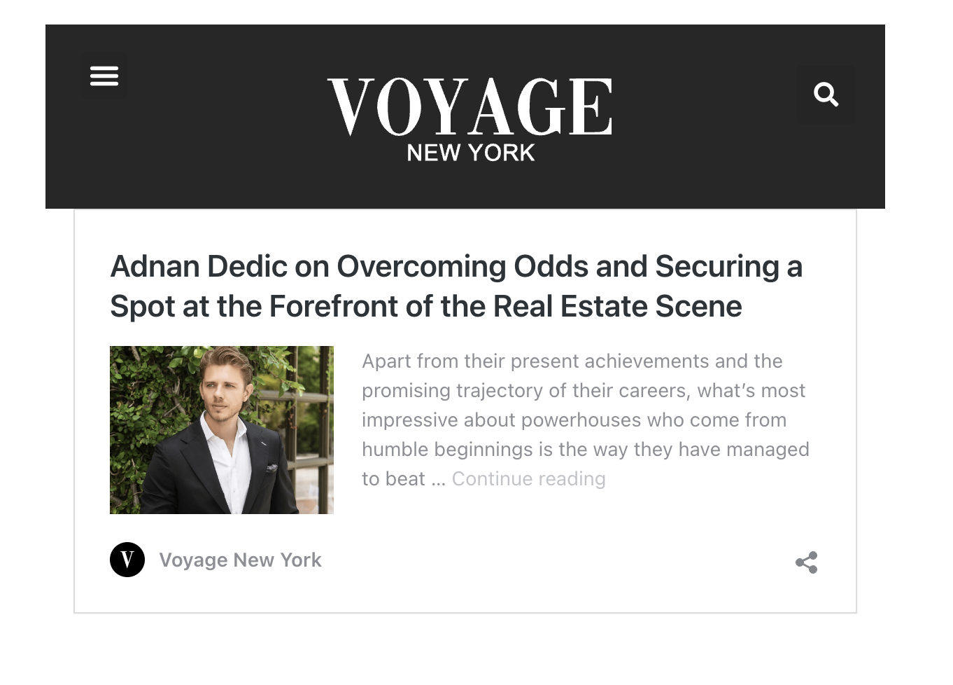 Young Entrepreneur Adnan Dedic Surpasses Vast Majority of US Real Estate Agents Before the Age of 30 – CEO Weekly